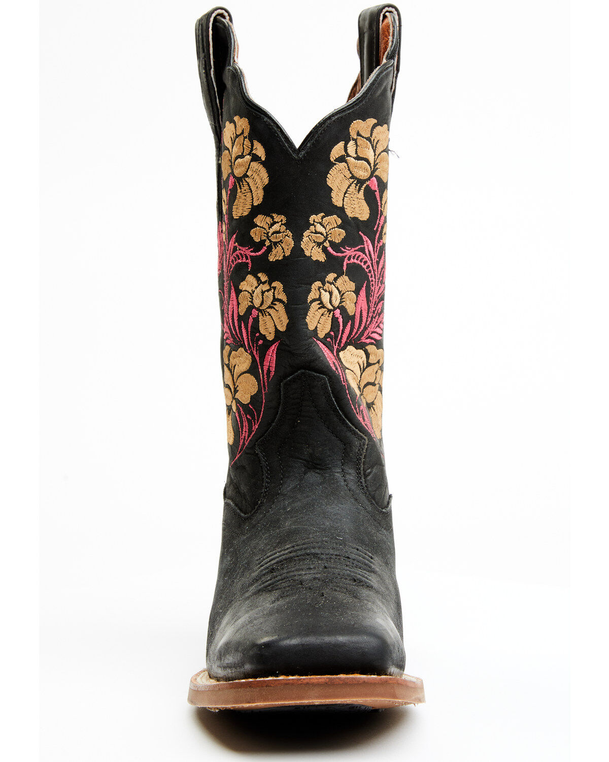 Image #4 - Dan Post Women's Asteria Floral Western Performance Boots - Broad Square Toe, Black, hi-res