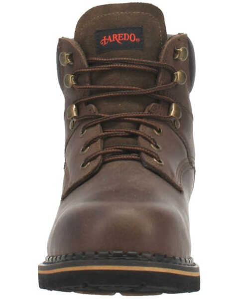 Image #4 - Laredo Men's Hub & Tack Lace-Up Work Boots - Steel Toe, Brown, hi-res