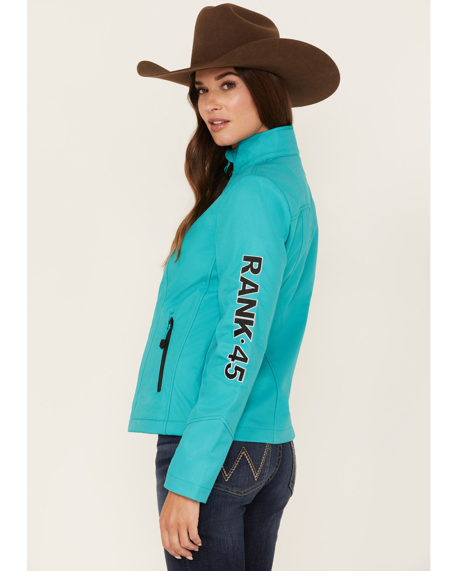 Cinch women's jacket turquoise top