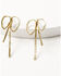 Image #2 - Ink + Alloy Women's Katie Large Ribbon Bow Earrings, Multi, hi-res