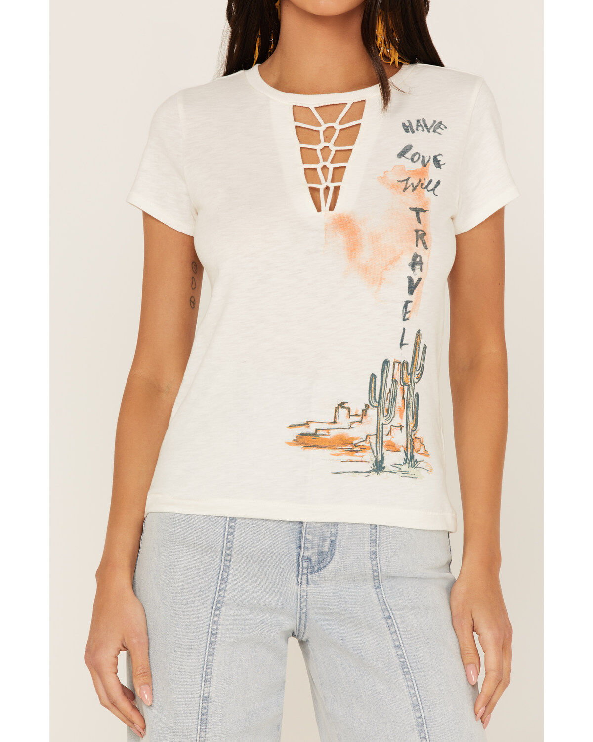 Image #3 - Shyanne Women's Keyhole Desert Graphic Tee, , hi-res