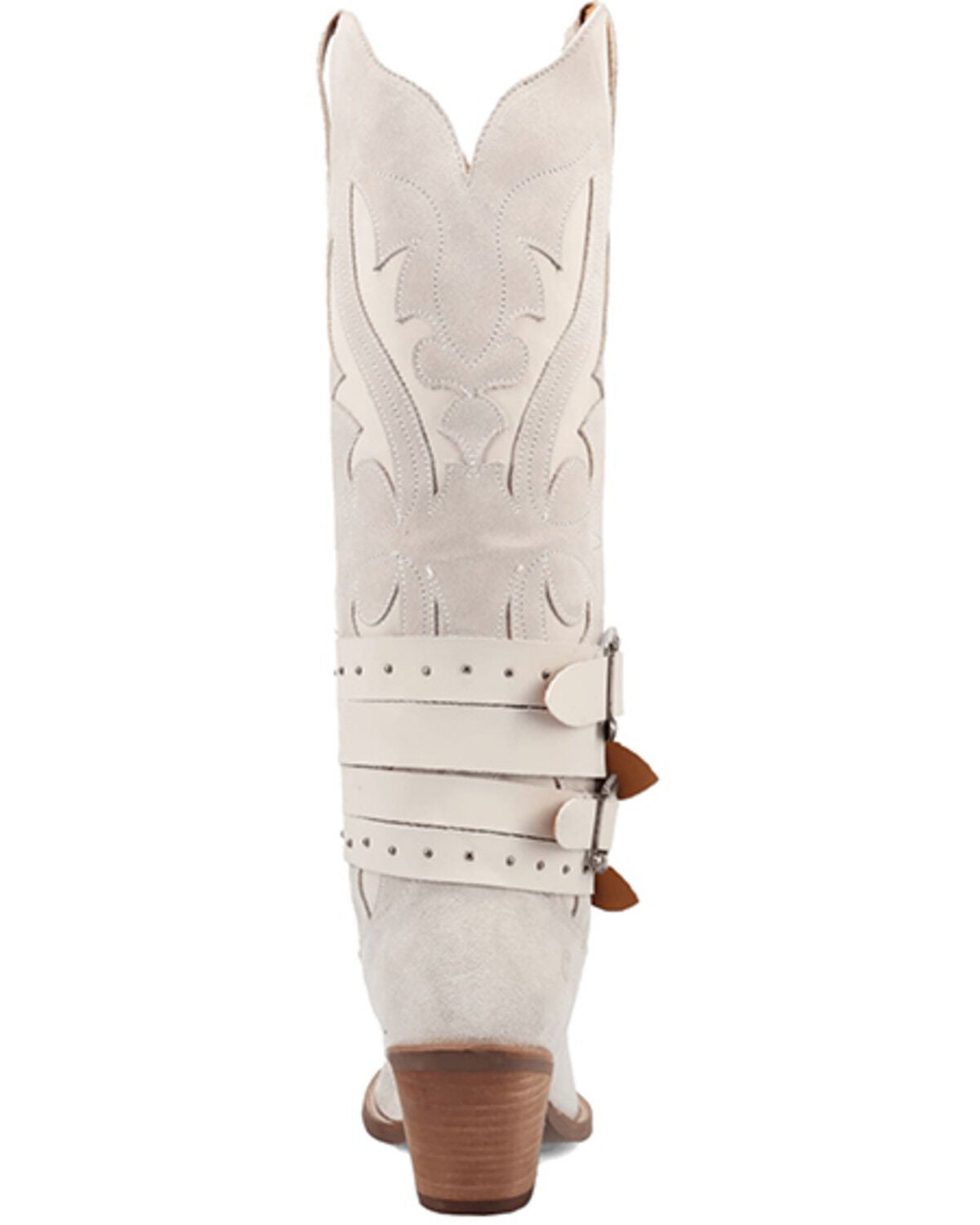 Image #4 - Dingo Women's Buck Wild Suede Tall Western Boots - Round Toe, White, hi-res