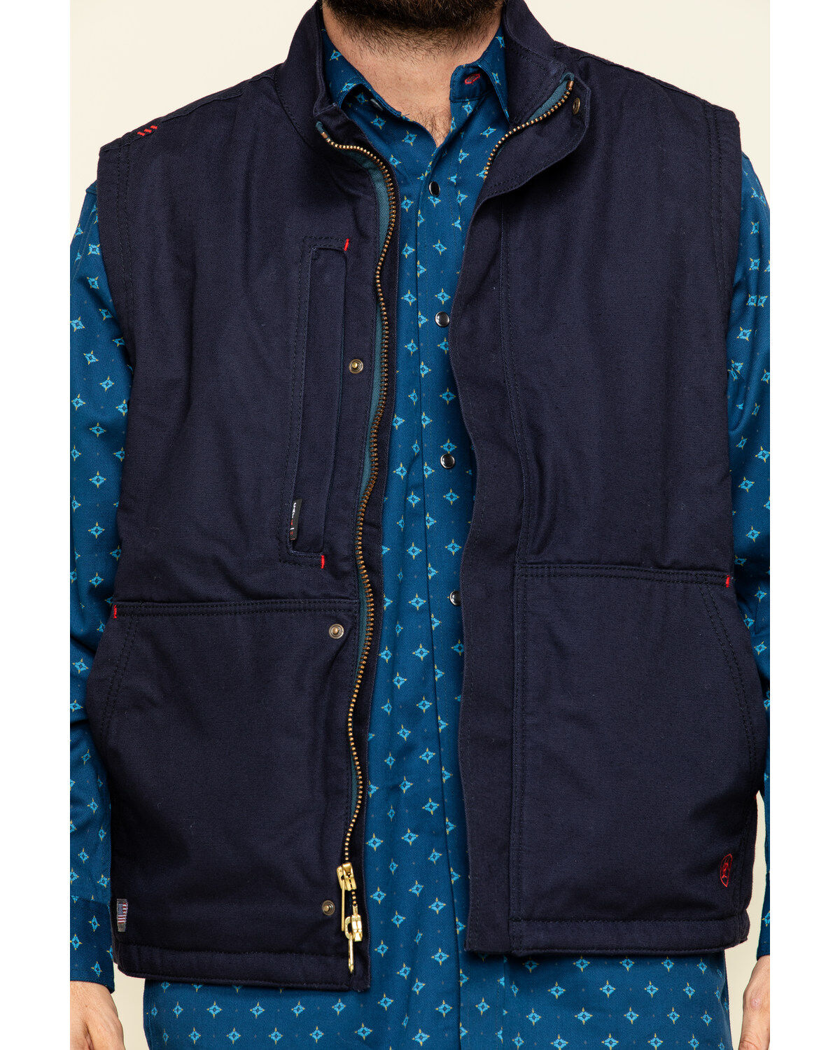 Image #4 - Ariat Men's FR Workhorse Insulated Work Vest, , hi-res