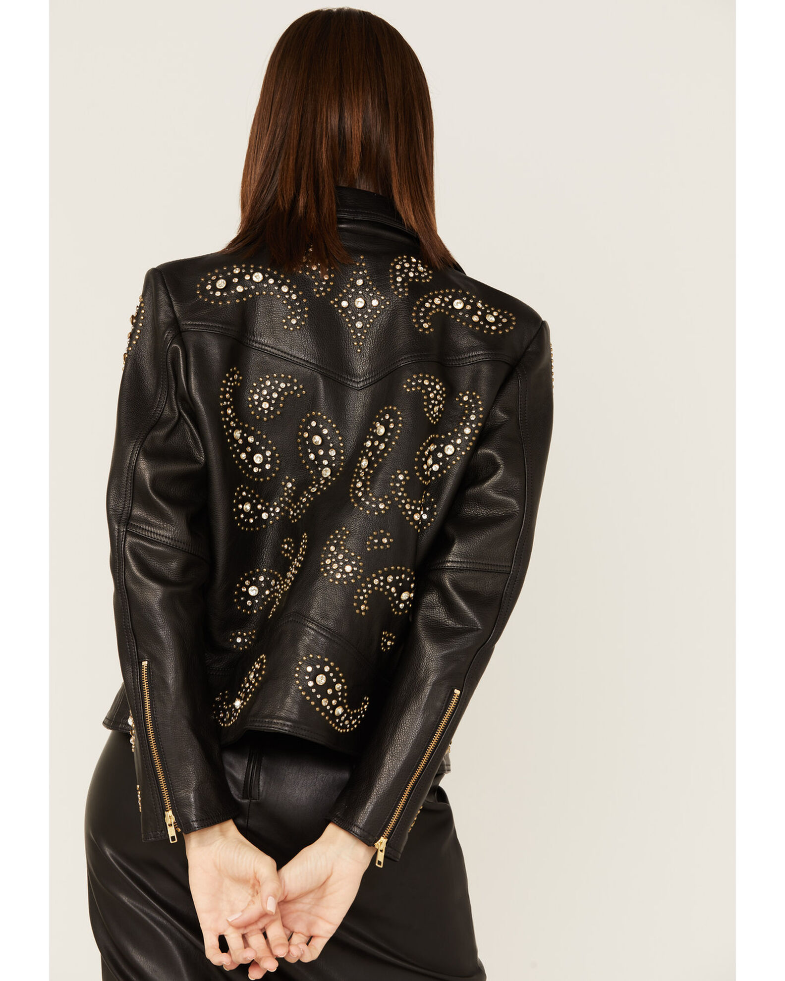 Boot Barn X Understated Leather Rhinestone Leather Moto Jacket Boot Barn