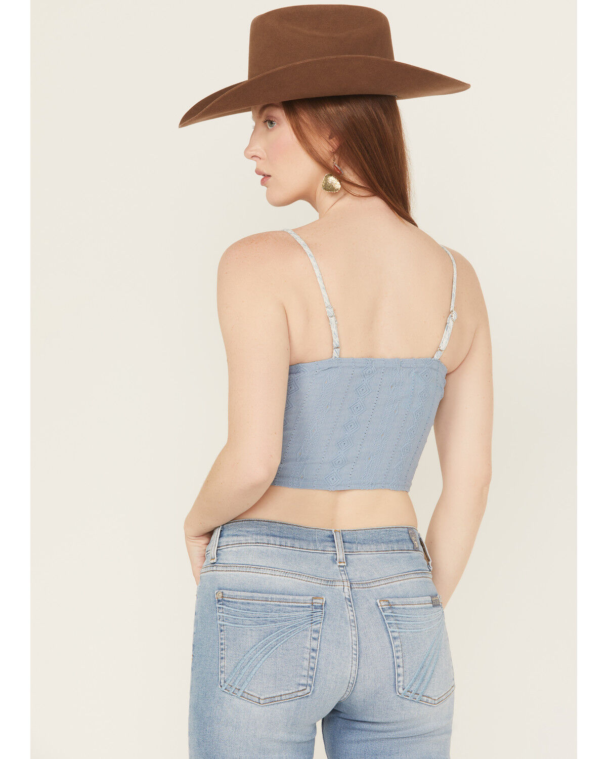 Product Name:  Miss Me Women's Denim Sleeveless Button-Down Bustier