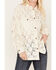 Shyanne Women's Lace Fringe Button-Down Shacket, Cream, hi-res