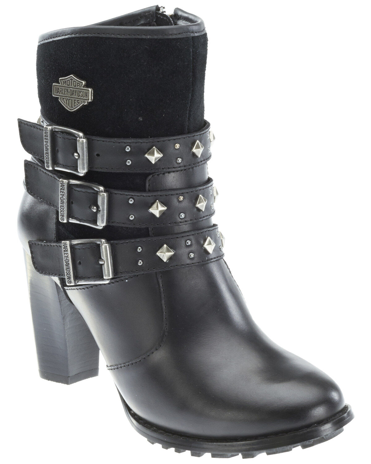 Image #1 - Harley Davidson Women's Abbey Moto Boots - Round Toe, , hi-res
