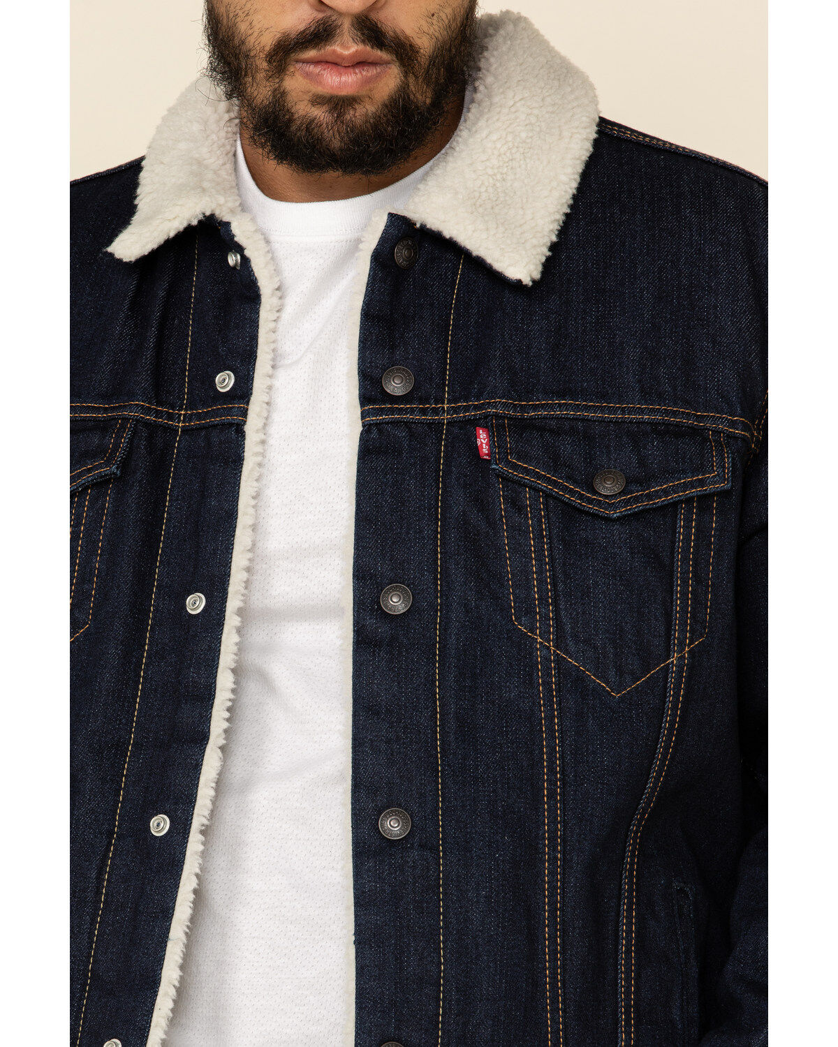 mens levi jean jacket sherpa