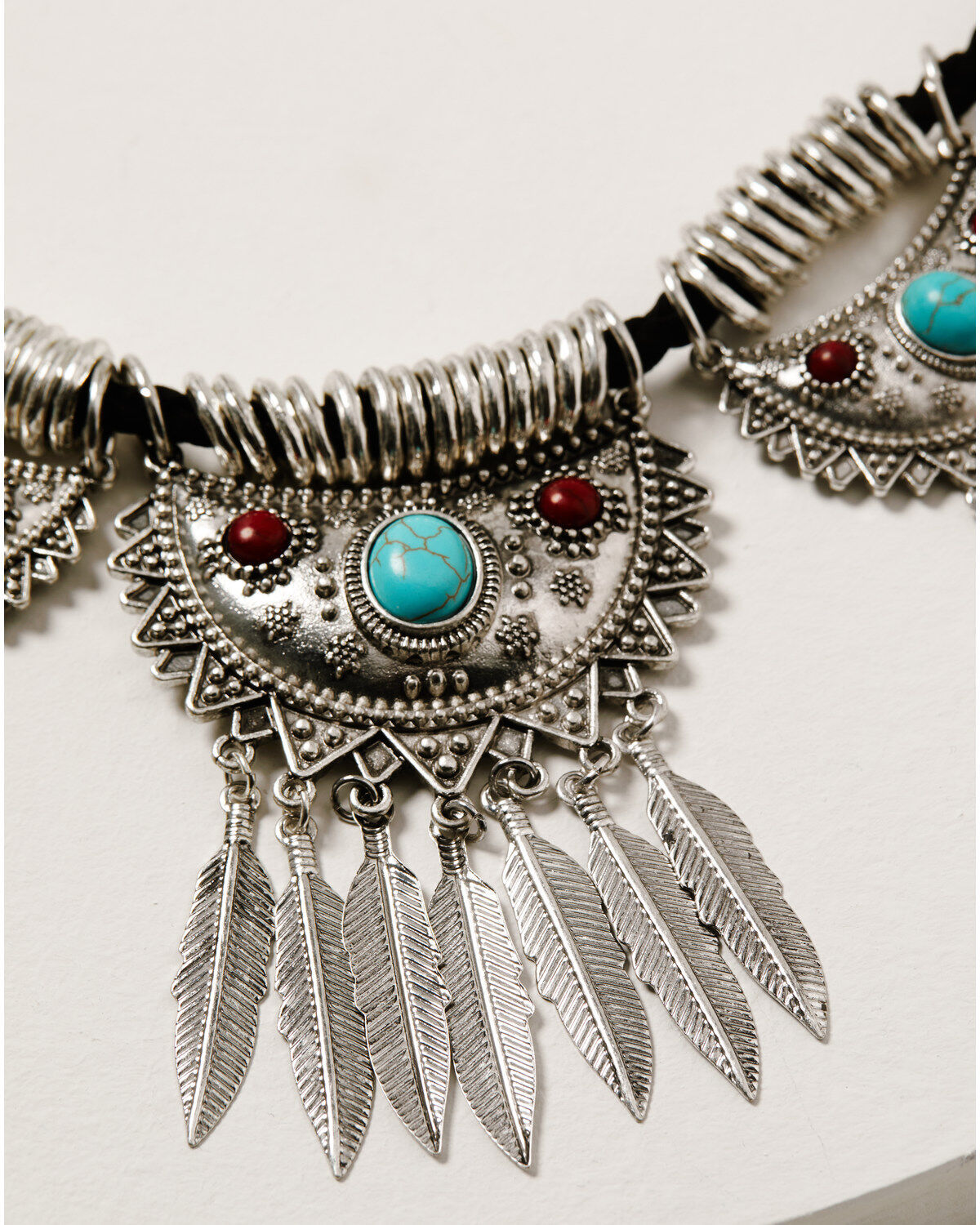 Image #2 - Shyanne Women's Wild Soul Feather Fringe Bib Necklace, Silver, hi-res