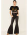 Image #2 - Country Deep Women's Acid Washed Desperado Graphic Tee, Black, hi-res