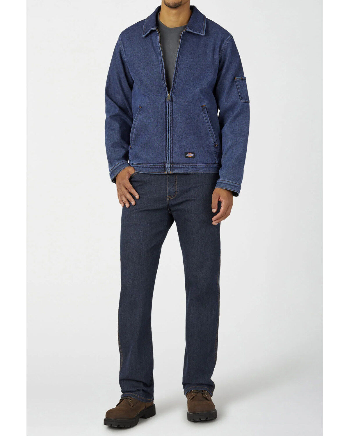 Image #4 - Dickies Men's Stonewashed TEMP-IQ Denim Warming Eisenhower Work Jacket, , hi-res