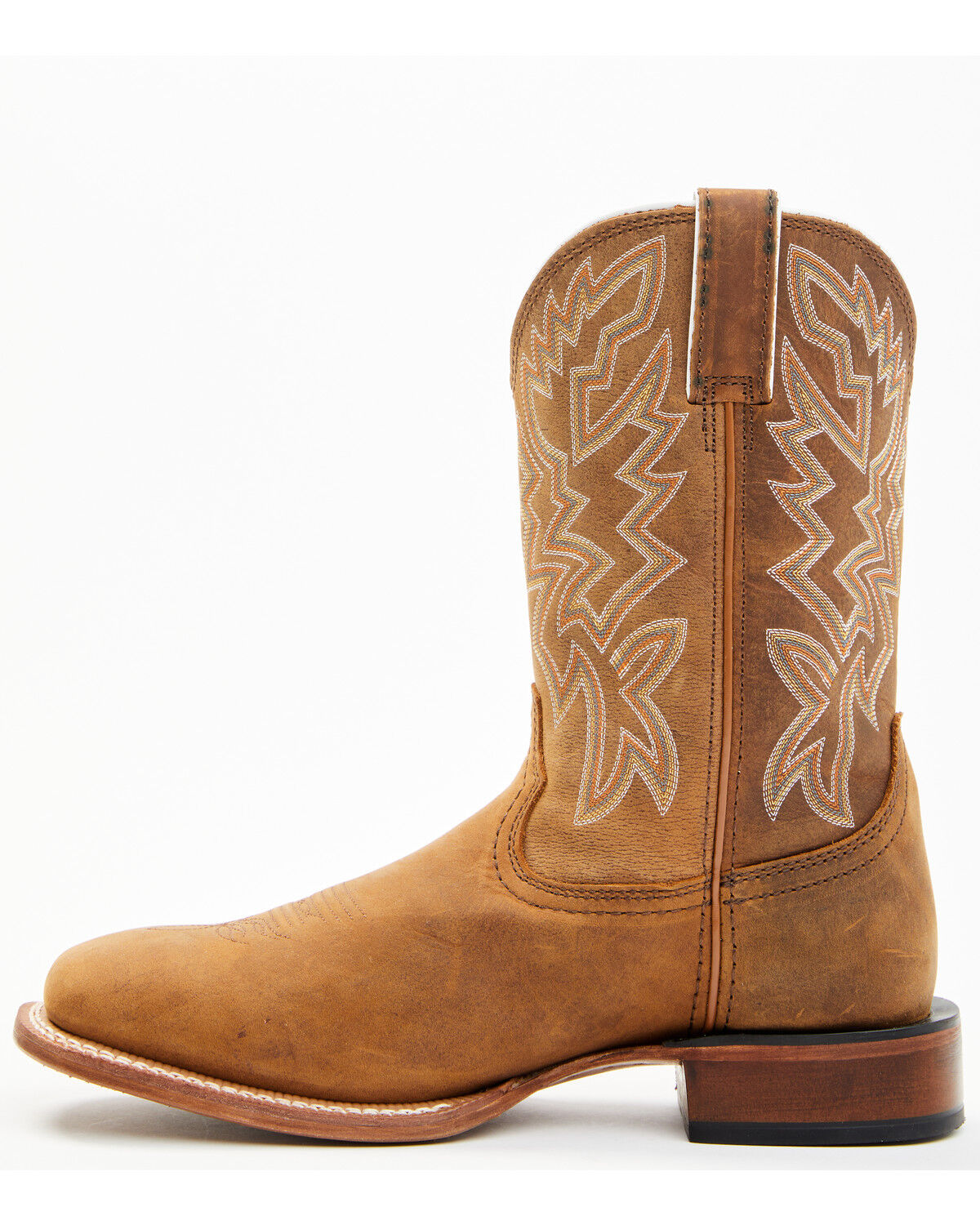 Image #3 - Justin Men's Frontier Western Boots - Broad Square Toe, Brown, hi-res