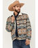 Image #1 - Wrangler Men's Southwestern Print Sherpa Lined Trucker Jacket, Tan, hi-res