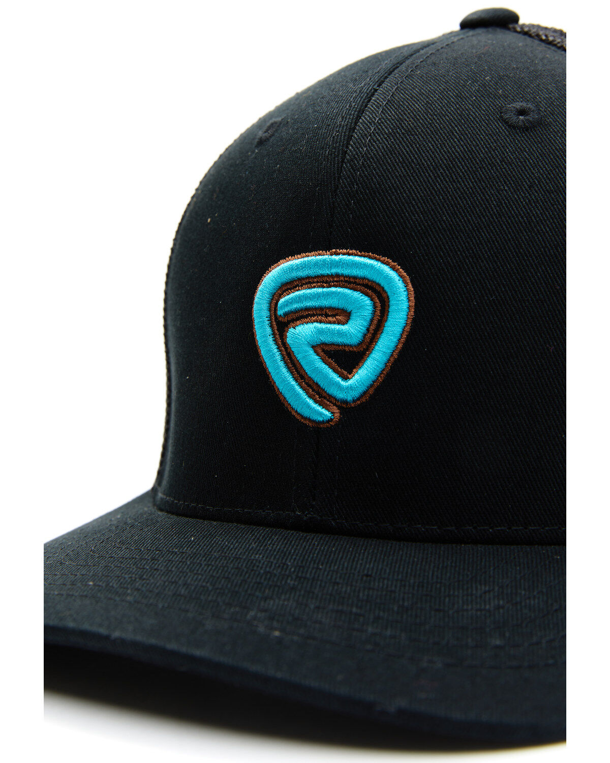 Rock & Roll Denim Men´s Black & Turquoise Embroidered Logo Mesh-Back BallCap teamlce.in - Image 3