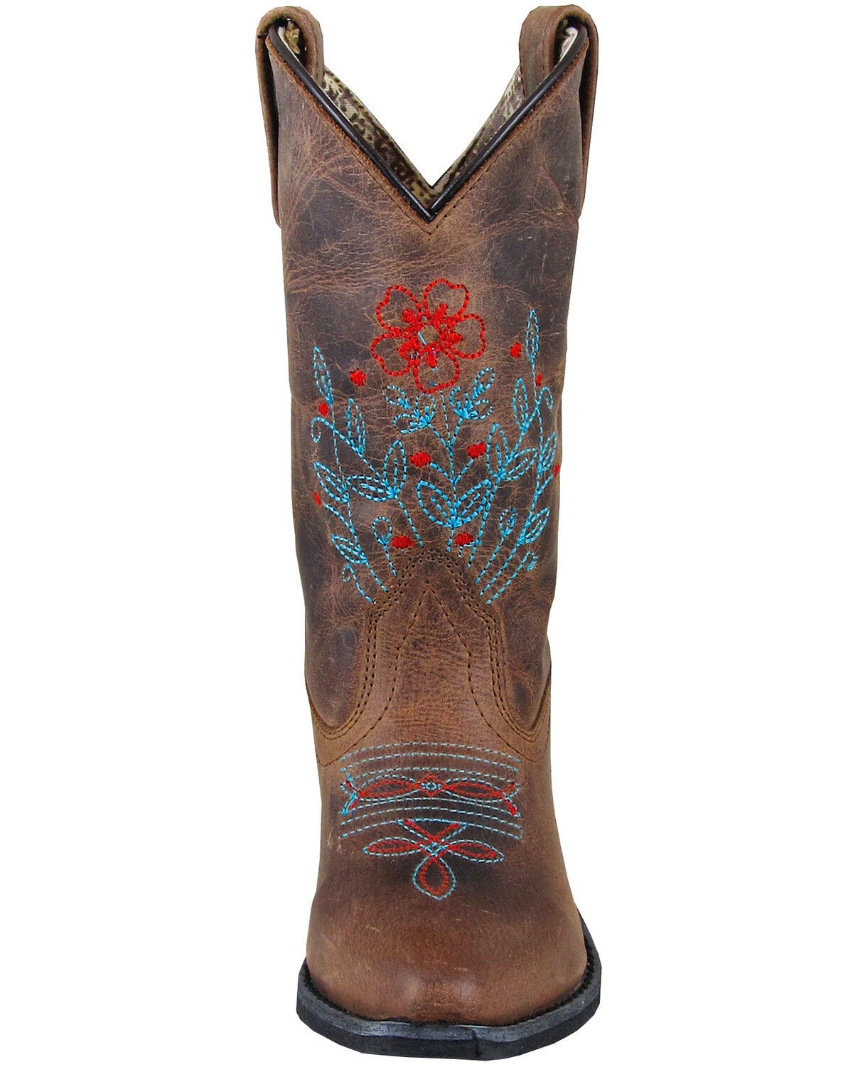Image #2 - Smoky Mountain Girls' Flora Western Boots - Snip Toe, , hi-res