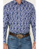 Image #3 - Wrangler 20X Men's Paisley Print Long Sleeve Snap Stretch Western Shirt, Blue, hi-res
