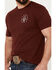 Howitzer Men's Eagle Bell Short Sleeve Graphic T-Shirt, Burgundy, hi-res