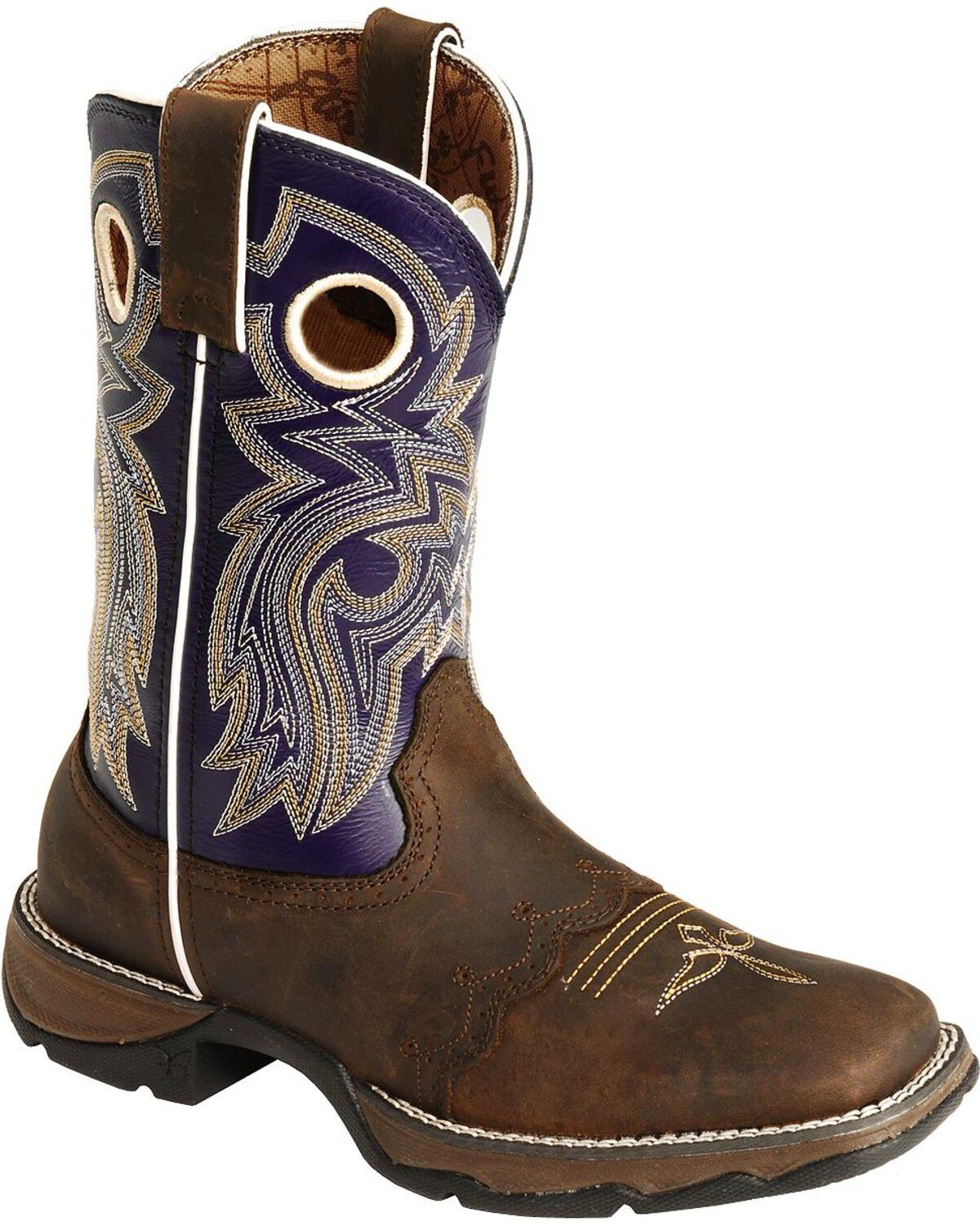 Image #1 - Durango Twilight 'N Lace Rebel Cowgirl Boots - Square Toe, Distressed, hi-res