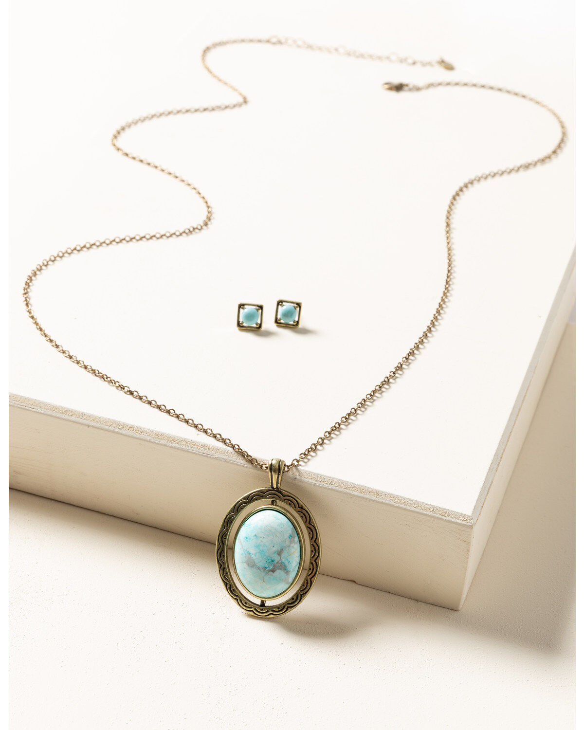 Image #1 - Shyanne Women's Gilded Gold Reversible Pendant Set, Gold, hi-res