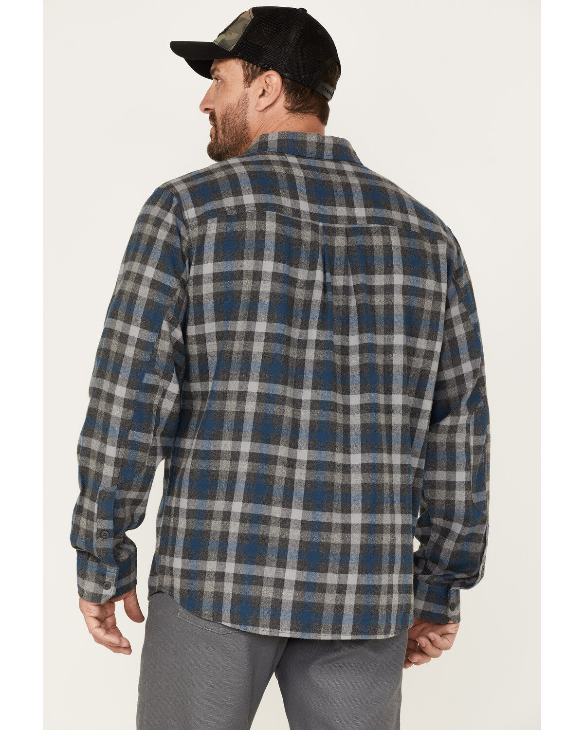 Image #4 - Brothers and Sons Men's Everyday Plaid Print Button Down Western Flannel Shirt, Blue, hi-res