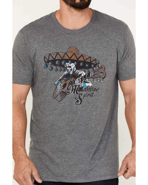 Moonshine Spirit Men's Mariachi Guitar Short Sleeve Graphic T-Shirt, Grey, hi-res