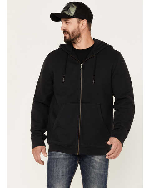 Brothers & Sons Heavy Weathered Hooded Jacket, Black, hi-res