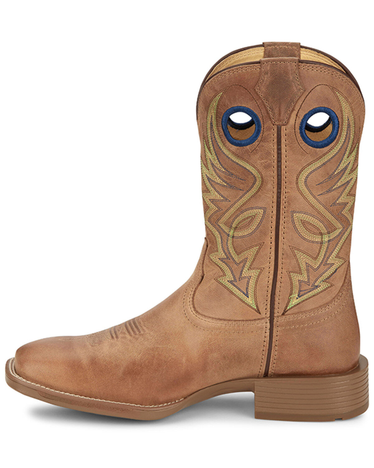 Image #3 - Justin Men's Pickett Western Boots - Broad Square Toe, Tan, hi-res