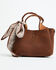 Image #2 - Justin Women's Signature Tiny Tote With Paisley Leather Scarf Crossbody Bag, Brown, hi-res