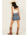 Image #3 - Levi's Women's Icon Medium Wash Two-Tone Denim Western Mini Skirt, Blue, hi-res
