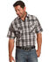 Image #1 - Jack Daniel's Men's Plaid Print Traditional Logo Short Sleeve Western Shirt, , hi-res