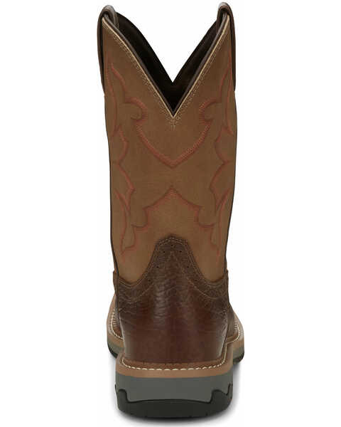 Justin Men's Carbide Western Work Boots - Soft Toe, Brown, hi-res
