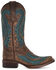 Image #2 - Circle G Women's Inlay Embroidered Western Boots - Square Toe, Brown, hi-res