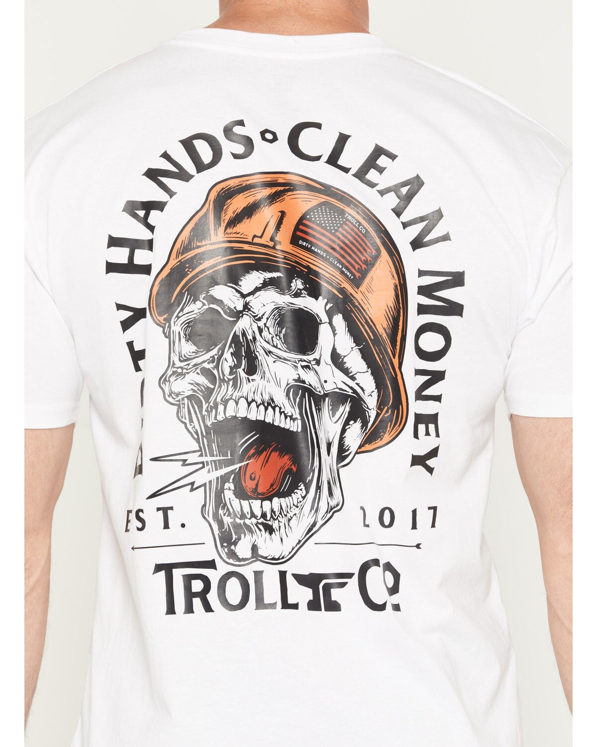 Image #4 - Troll Co Men's DHCM Hard Hat Short Sleeve T-Shirt, White, hi-res