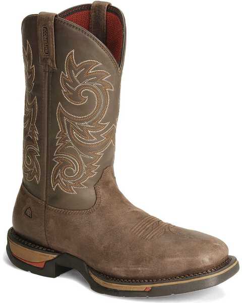 Rocky Men's Long Range Steel Toe Western Boots, Coffee, hi-res