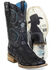 Image #2 - Tin Haul Women's Checker'd Western Boots - Broad Square Toe, Black, hi-res