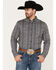 Image #1 - Cody James Men's Marsh Paisley Print Button Down Western Shirt, Purple, hi-res