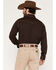 Image #4 - Wrangler Retro Men's Solid Long Sleeve Snap Western Shirt, Brown, hi-res