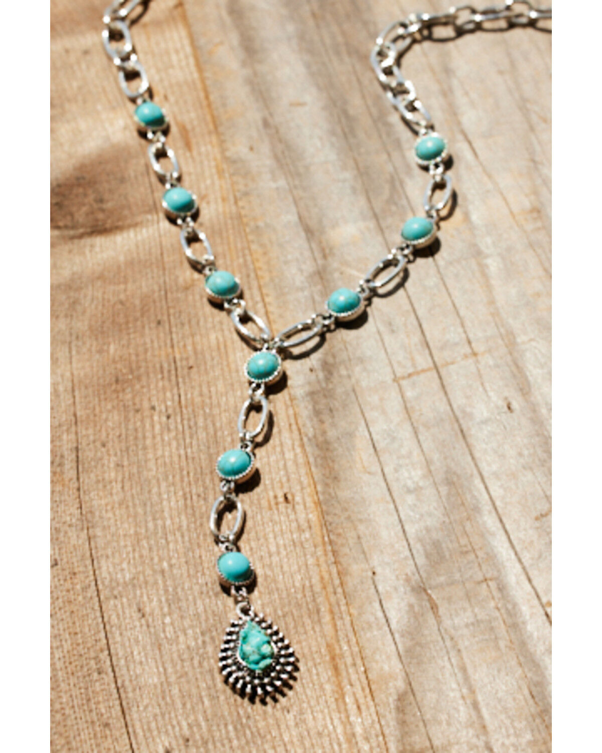 Image #2 - Shyanne Women's Concho Drop Necklace, Silver, hi-res
