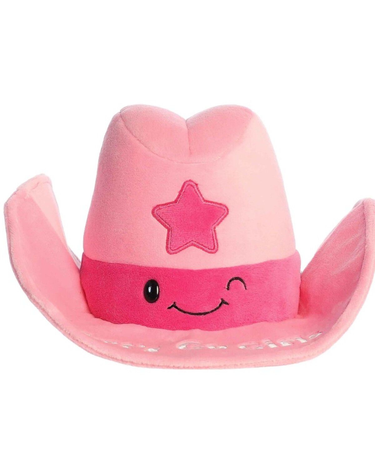 Aurora 11" Let's Go Girls Cowboy Hat&trade; JUST SAYIN'&trade; Plush Toy, Bright Pink, hi-res