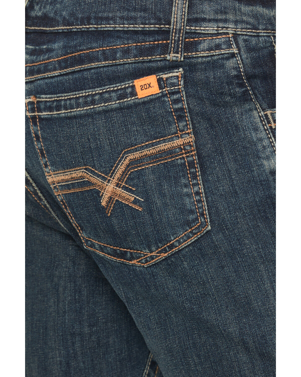 Image #4 - Wrangler Men's FR Dark Wash Vintage Slim Bootcut Stretch Denim Jeans, Dark Wash, hi-res