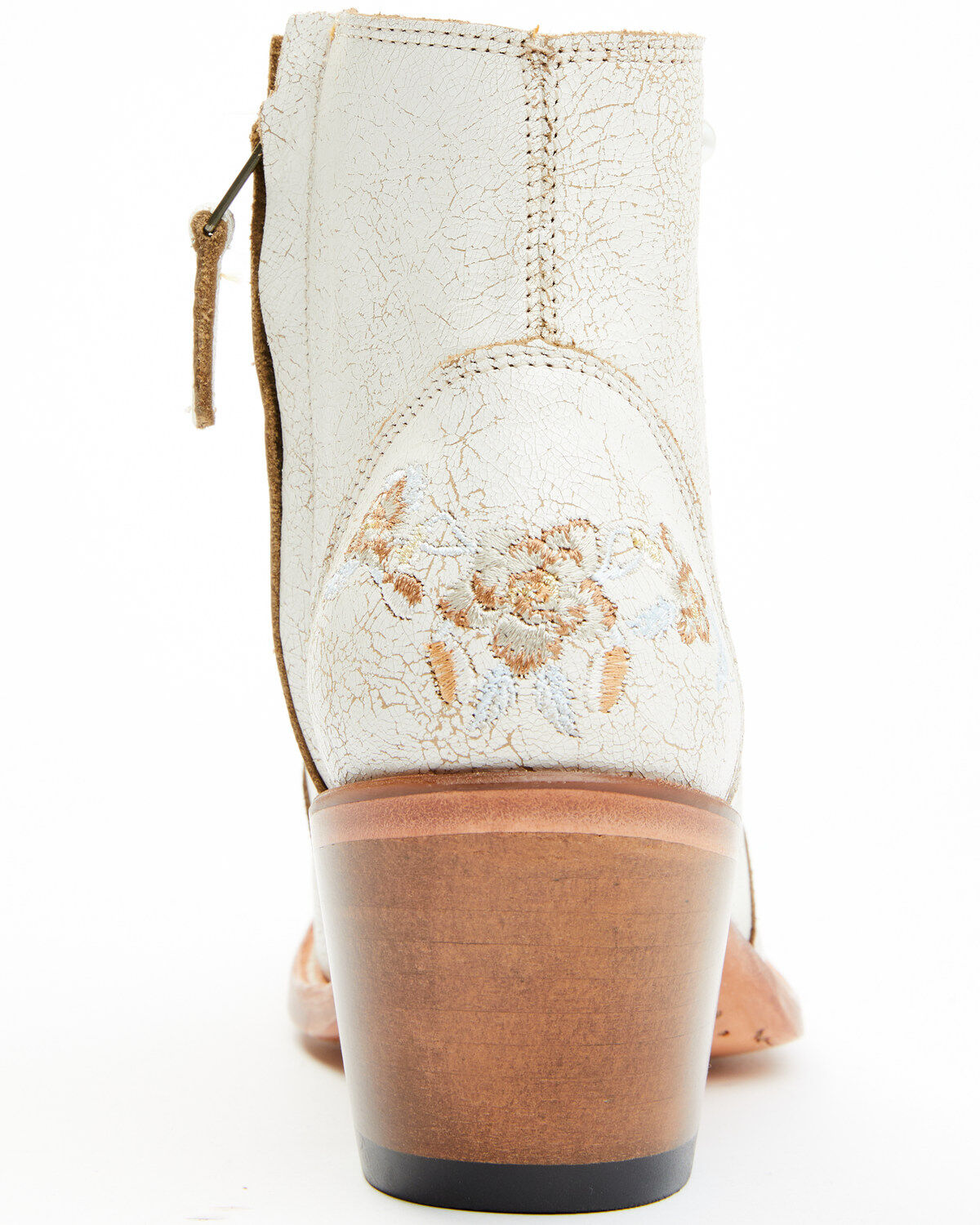 Image #5 - Shyanne Women's Carine Crackadela Floral Western Fashion Booties - Round Toe, White, hi-res