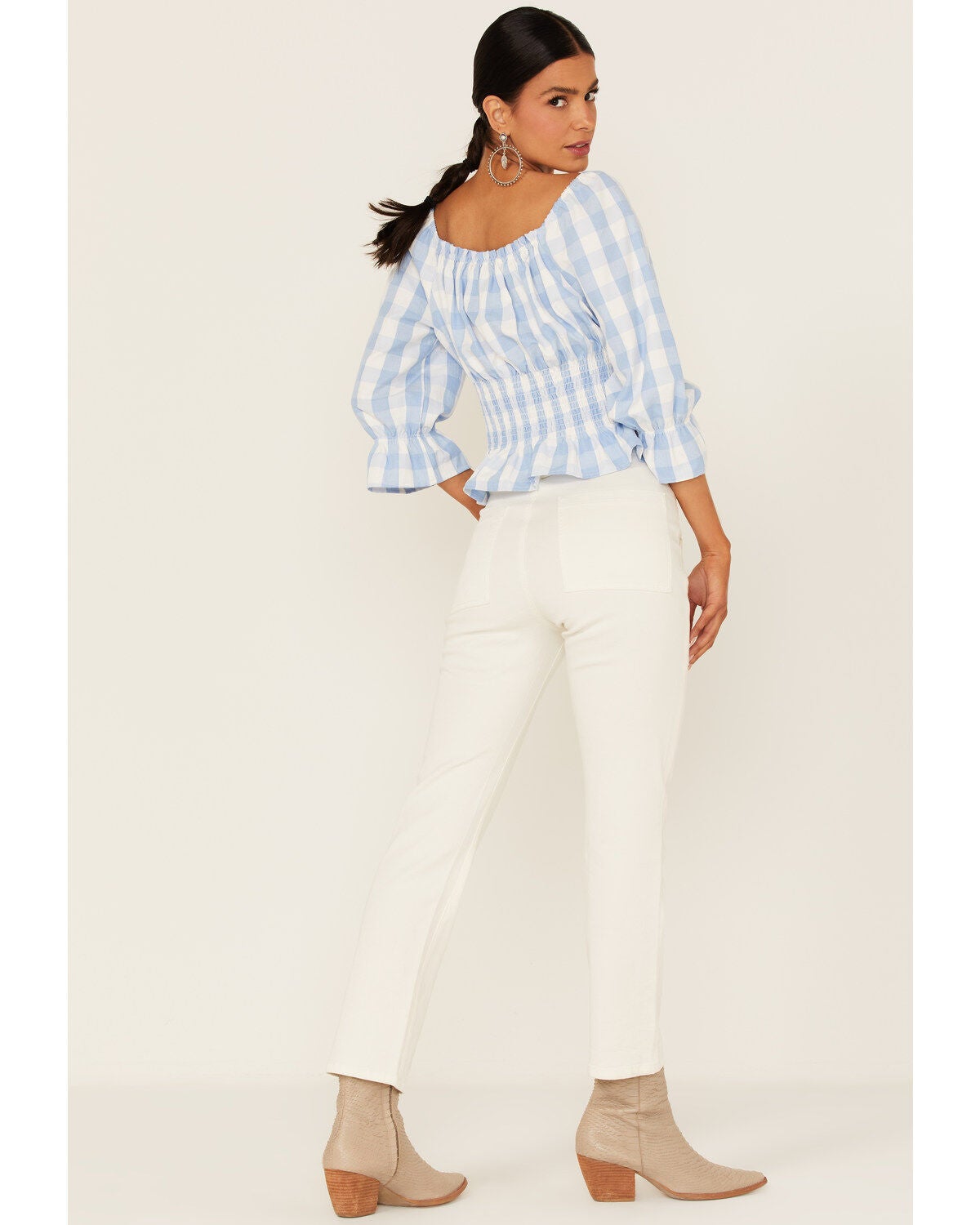 Lola Women's Dana Cargo Pocket Slim Jeans, Ivory, hi-res