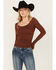 Image #1 - Fornia Women's Jacquard Long Sleeve Knit Top, , hi-res