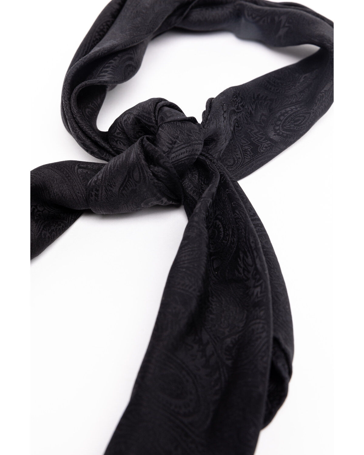 Image #2 - Cody James Men's Silk Jacquard Scarf, Black, hi-res