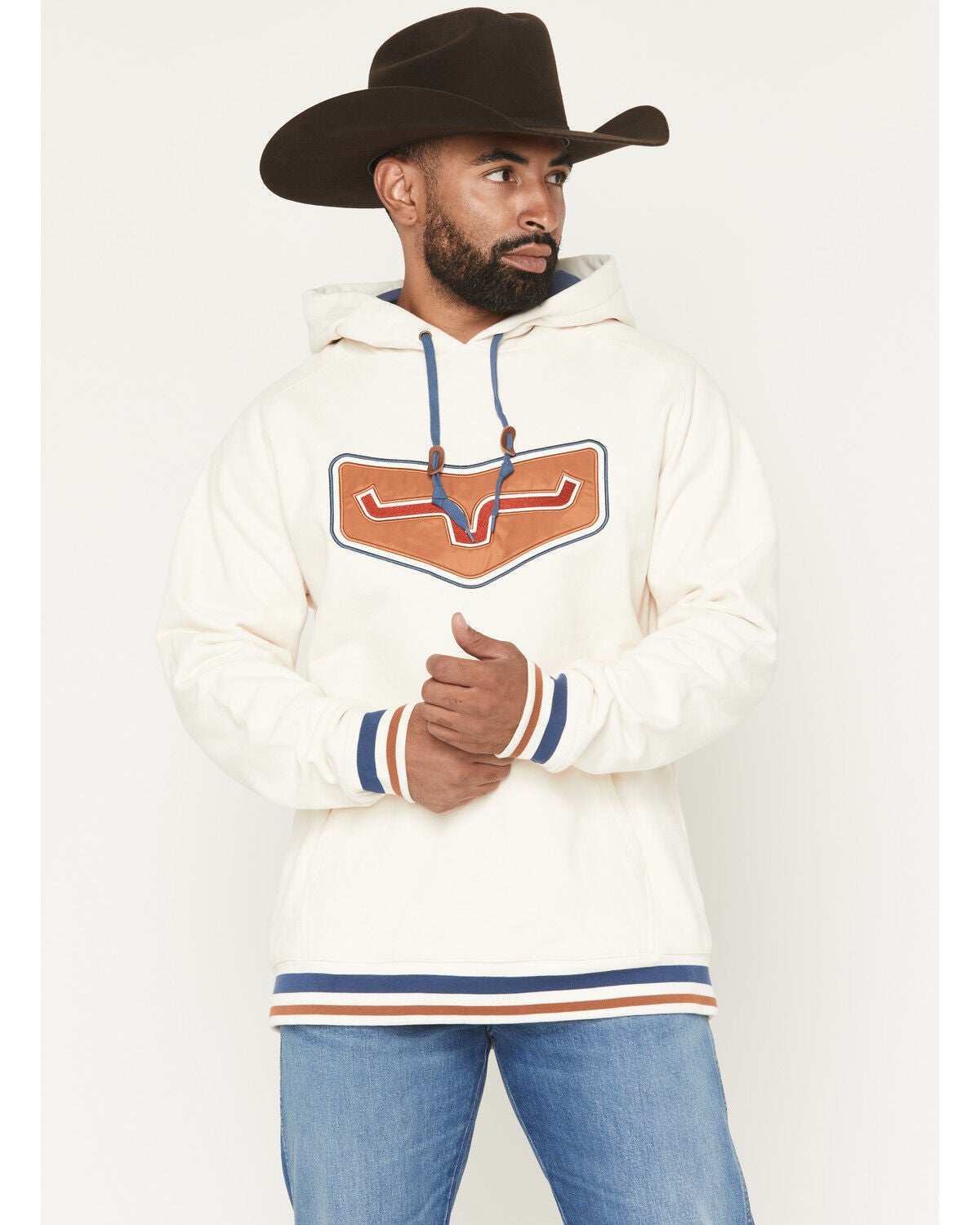 Image #1 - Kimes Ranch Men's Cannons Logo Hooded Sweatshirt, Natural, hi-res
