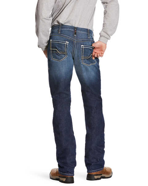 Image #1 - Ariat Men's M5 Ryley Slim Stackable Straight Leg Work Jeans - Big, Blue, hi-res