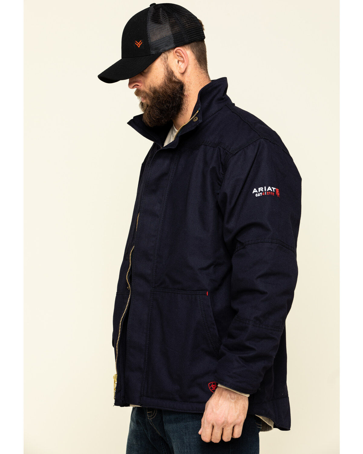 Image #3 - Ariat Men's Navy FR Workhorse Insulated Work Jacket, , hi-res
