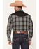 Image #4 - Ely Walker Men's Duck Embroidered Plaid Print Long Sleeve Pearl Snap Western Shirt, Black, hi-res