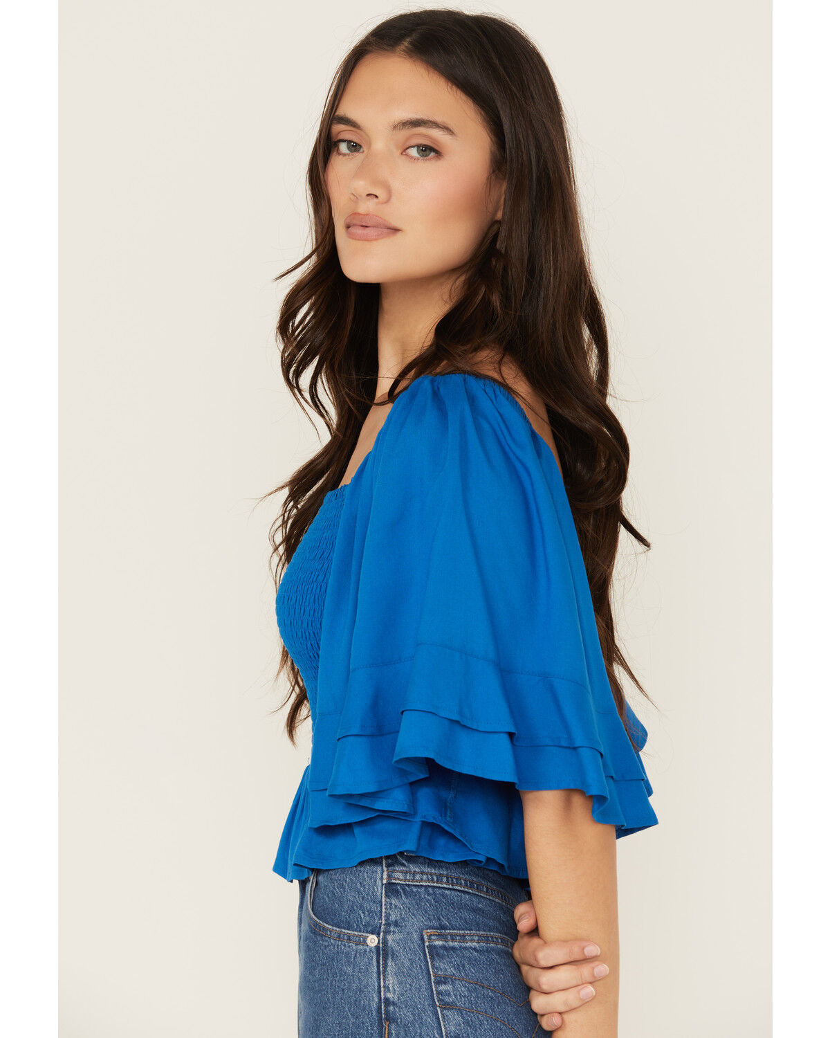 Product Name:  Shyanne Women's Ruffle Sleeve Top
