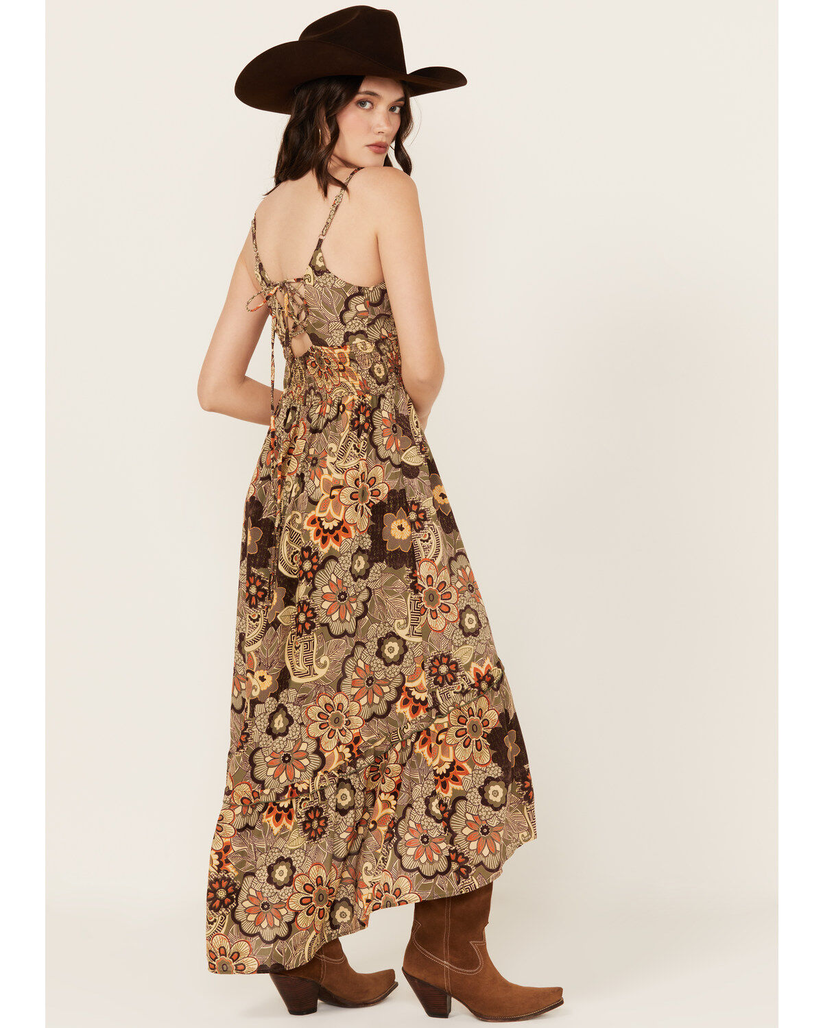 Image #4 - Angie Women's Floral Print Sleeveless Maxi Dress, , hi-res